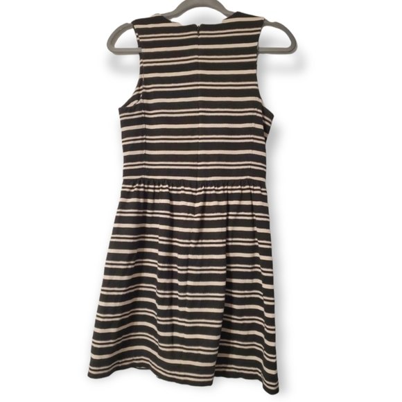 J Crew Womens Black Ivory Striped Panel Dress Size XS Sleeveless - Picture 4 of 9